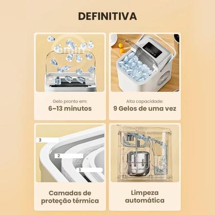 Imagem de Maquina De Fazer Gelo Ice Maker Automática 12kg Super Rápida