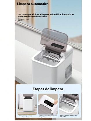 Maquina De Fazer Gelo Profissional Portátil 110V Com APP - ONEX Imagem de Maquina De Fazer Gelo Profissional Portátil 110V Com APP