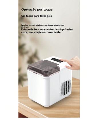 Maquina De Fazer Gelo Profissional Portátil 110V Com APP - ONEX Imagem de Maquina De Fazer Gelo Profissional Portátil 110V Com APP