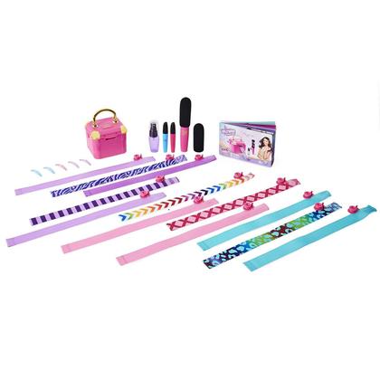 Imagem de Máquina de Fazer Mechas de Cabelo com Kit Acessórios HOLLYWOOD HAIR EXTENSION MAKER Cool Maker Spin Master SUNNY 2241