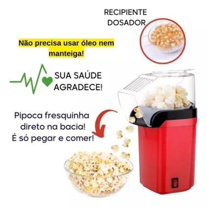 Imagem de Máquina de Fazer Pipoca Top Premium Para Presente 110v Vermelha