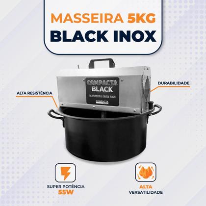 Imagem de Máquina de Fazer Salgados Compacta Masseira Black Inox 5kg
