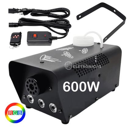 Imagem de Maquina De Fumaça 600W 3 Leds Rgb Com Desempenho E Potência Profissional LKY5