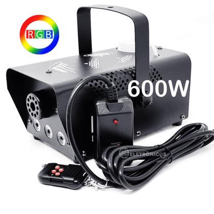 Imagem de Maquina De Fumaça 600W Profissional 3 Leds Rgb 2 Controles Com Fio E Sem Fio LKY5