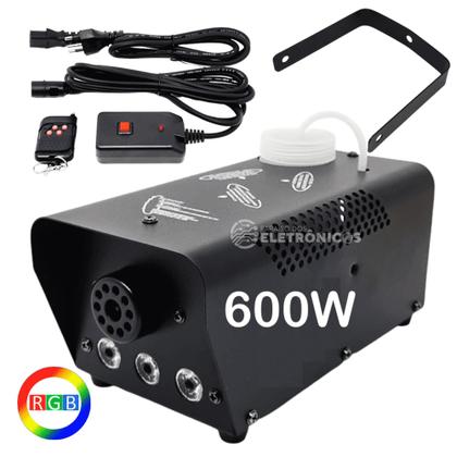 Imagem de Maquina De Fumaça Potencia 600W Iluminação 3 LEDs RGB Controle Remoto 110V LKY5