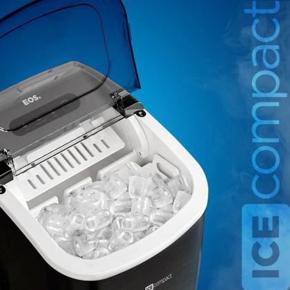 Imagem de Máquina de Gelo EOS 12Kg Ice Compact Inox All Black EMG06P 220V