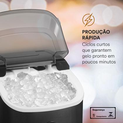 Imagem de Máquina de Gelo EOS 15kg Nugget Ice Inox Titanium EMG05 110V