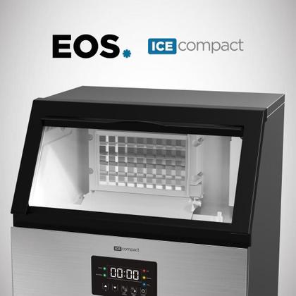 Imagem de Máquina de Gelo EOS Ice Compact Inox EMG715 70kg dia 220V  Painel Digital, Reservatório 15kg, Silenciosa, Sustentável e Fácil Instalação
