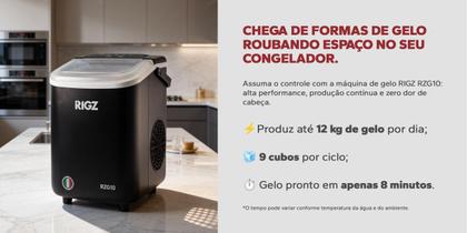 Imagem de Máquina De Gelo Portátil 100w 12kg Preta Bivolt Automática