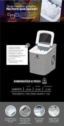 Imagem de Máquina De Gelo Rápida Faz Cubos Em Até 8 Minutos