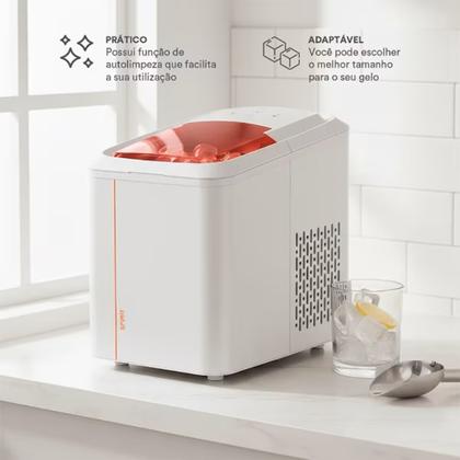 Imagem de Máquina de Gelo Spirit 15kg Smg2 Branco e Laranja 127V