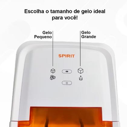 Imagem de Máquina de Gelo Spirit 15kg Smg2 Branco e Laranja 127V