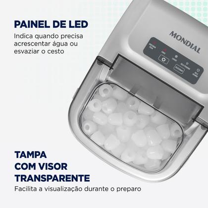 Imagem de Máquina de Gelo Turbo Ice Premium, gelo em 8 minutos Mondial, 120W