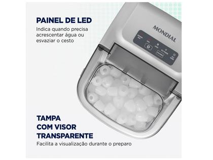 Imagem de Máquina de Gelo Turbo Ice Premium MG-12-GI Mondial 12kg Cinza