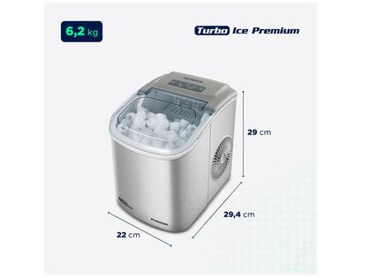 Imagem de Máquina de Gelo Turbo Ice Premium MG-12-GI Mondial 12kg Cinza