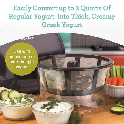 Imagem de Máquina de iogurte grego Euro Cuisine GY60 com cesta de peneira