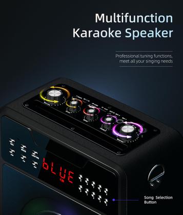 Imagem de Máquina de karaokê NBKLS portátil com microfone sem fio Bluetooth 2