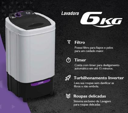 Imagem de Máquina de Lava Roupas 6 kg - Praxis Eletrodomésticos