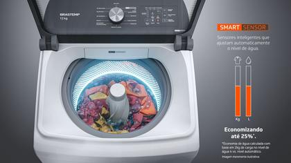 Imagem de Máquina de Lavar Brastemp 12Kg Branca Água Quente com Ciclo Tira Manchas Pro e Smart Sensor - BWR12BB
