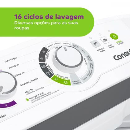 Imagem de Máquina de Lavar Consul 12kg Branca com Dosagem Econômica e Ciclo Edredom CWH12BB 220V