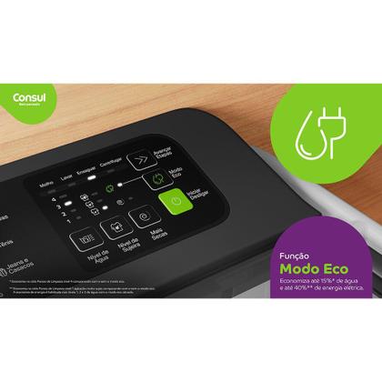 Imagem de Máquina de Lavar Consul 15 Kg Branca com Modo Eco - CWN15AB