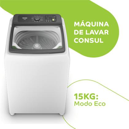 Imagem de Máquina de lavar consul 15 kg cwn15ab branca com modo eco