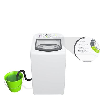 Imagem de Máquina de Lavar Consul 9Kg Branca com Dosagem Econômica e Ciclo Edredom - CWB09BB