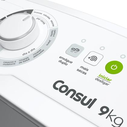 Imagem de Máquina de Lavar Consul 9Kg Branca com Dosagem Econômica e Ciclo Edredom - CWB09BB
