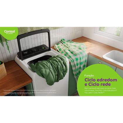 Imagem de Máquina de Lavar Consul com Modo Eco CWN13AB, 13 Kg, Branca - 220 Volts