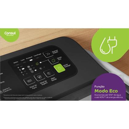 Imagem de Máquina de Lavar Consul com Modo Eco CWN15AB, 15 Kg, Branca