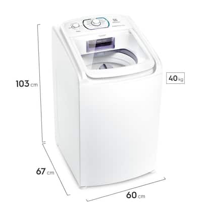 Imagem de Máquina de Lavar Electrolux 11kg Branca Essential Care com Easy Clean e Filtro Fiapos (LES11)