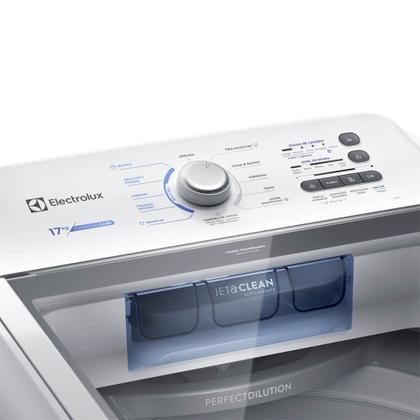 Imagem de Máquina de Lavar Electrolux 17kg Branca Essential Care com Cesto Inox e Jet&Clean (LED17)