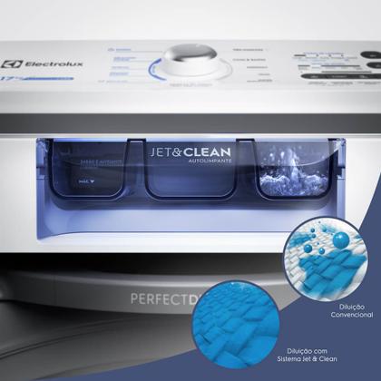 Imagem de Máquina de Lavar Electrolux 17kg Branca Essential Care com Cesto Inox e Jet&Clean (LED17)