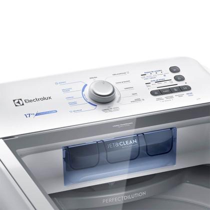 Imagem de Máquina de Lavar Electrolux 17kg Branca Essential Care com Cesto Inox e Jet&Clean (LED17)