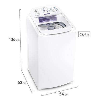 Máquina de Lavar Electrolux 8,5kg Branca Turbo Economia com Jet&Clean e Filtro Fiapos (LAC09) Imagem de Máquina de Lavar Electrolux 8,5kg Branca Turbo Economia com Jet&Clean e Filtro Fiapos (LAC09)