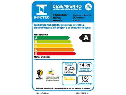 Imagem de Máquina de Lavar Electrolux Essential Care 14 kg Automática Cesto Inox LED14