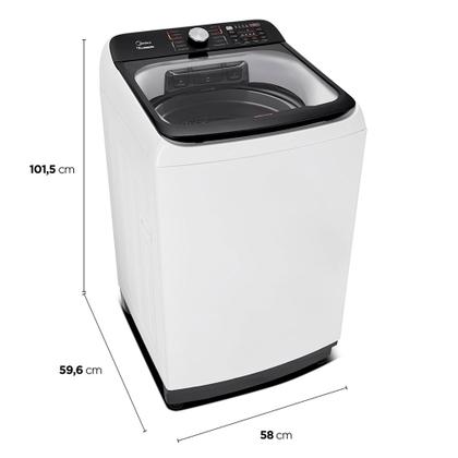 Imagem de Máquina de Lavar Midea 13Kg MA512W130A/WK-04 Wave Agitator Sistema Anti-impacto Branco 110V
