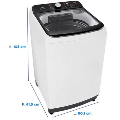 Imagem de Máquina de Lavar Midea Wave 15kg Automática MA512W150A/WK0