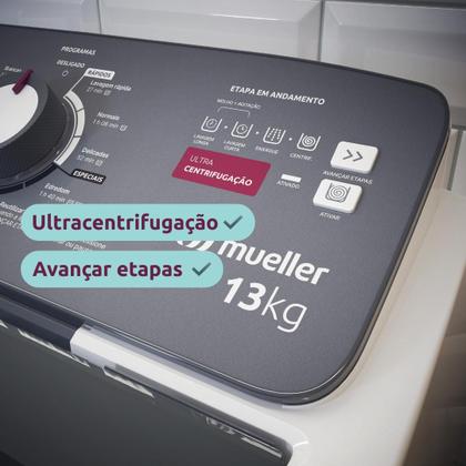 Imagem de Máquina de Lavar Mueller 13kg com Ultracentrifugação e Ciclo Rápido MLA13