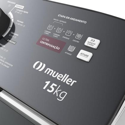 Imagem de Máquina De Lavar Mueller 15KG Automática com Ultracentrifugação e Ciclo Rápido Branca MLA15 220V