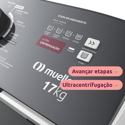 Imagem de Máquina de Lavar Mueller 17kg com Ultracentrifugação e Ciclo Rápido MLA17