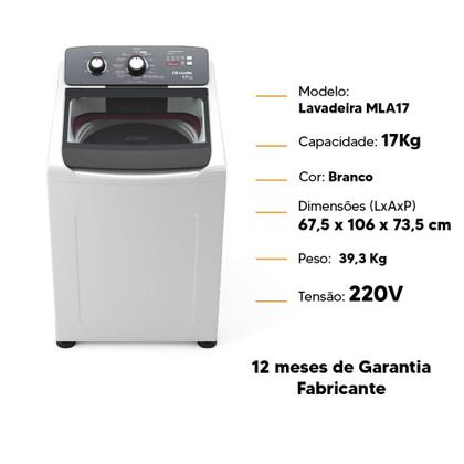 Imagem de Máquina de Lavar Mueller MLA17 17kg Automatica Ultracentrifugação-220v