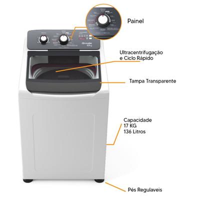 Imagem de Máquina de Lavar Mueller MLA17 17kg Automatica Ultracentrifugação-220v