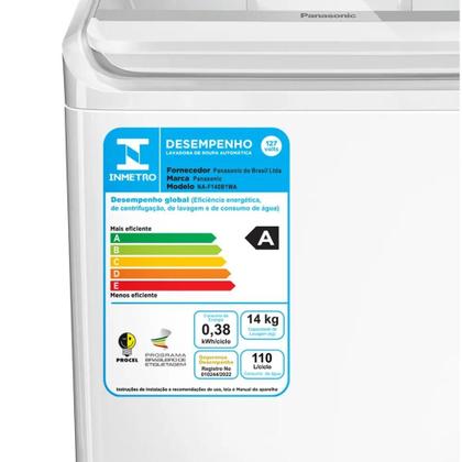 Imagem de Maquina de Lavar Panasonic 15Kg Sistema Ciclone Branca NA-F150B1WA 127V