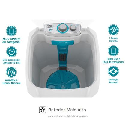 Imagem de Máquina de Lavar Roupa Praxis Semiautomática Inverter 22KG 3