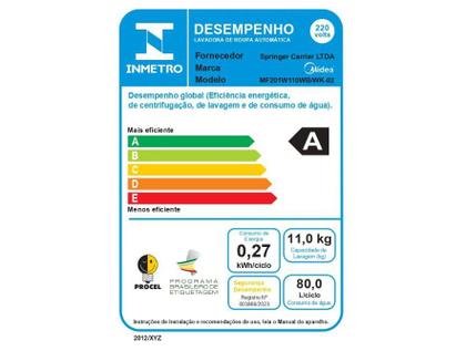 Imagem de Máquina de Lavar Roupas Midea 11kg Slim Healthguard Wi-fi Conectada Smarthome Inverter Branca