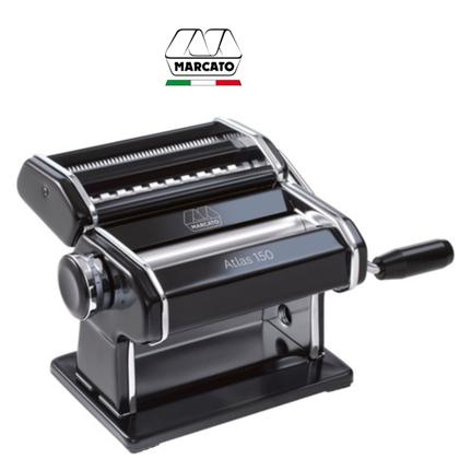 Imagem de Máquina de Macarrão Italiana Marcato Atlas 150 Preta Manual 3 Massas Original Importada 3 Acessórios Inclusos