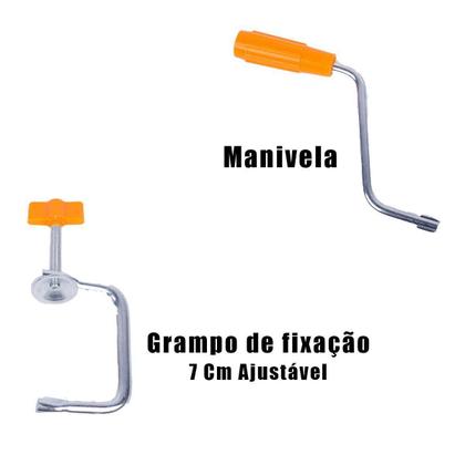 Imagem de Máquina de Macarrão Lasanha Massa Caseira Manual em Aço Inox