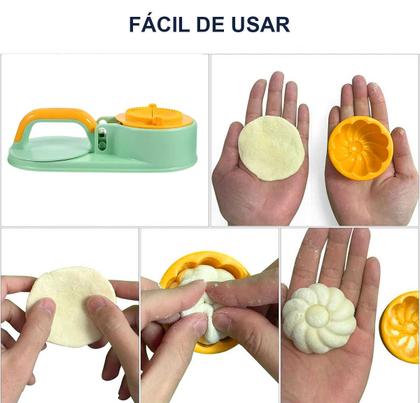 Imagem de Maquina de Modelar Pastel Massa Bolinho Gyoza Ravioli Molde Casa Lanchonete Cozinha Restaurante Preparo Lanche Refeiçao