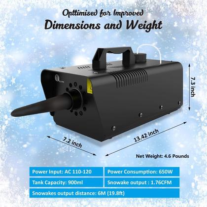 Imagem de Máquina de Neve 1byone 650W - Tanque de 300ml com Controle Remoto com Fio